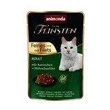 Animonda FEINSTEN POUCH MET KONIJN EN KIPPENFILET 85GR Animonda FEINSTEN POUCH MET KONIJN EN KIPPENFILET 85GR