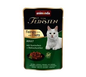 Animonda FEINSTEN POUCH MET KONIJN EN KIPPENFILET 85GR Animonda FEINSTEN POUCH MET KONIJN EN KIPPENFILET 85GR