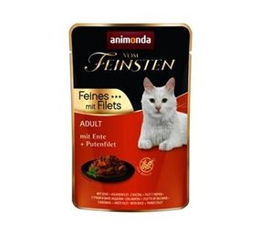 Animonda FEINSTEN POUCH MET EEND EN KALKOENFILET 85GR Animonda FEINSTEN POUCH MET EEND EN KALKOENFILET 85GR