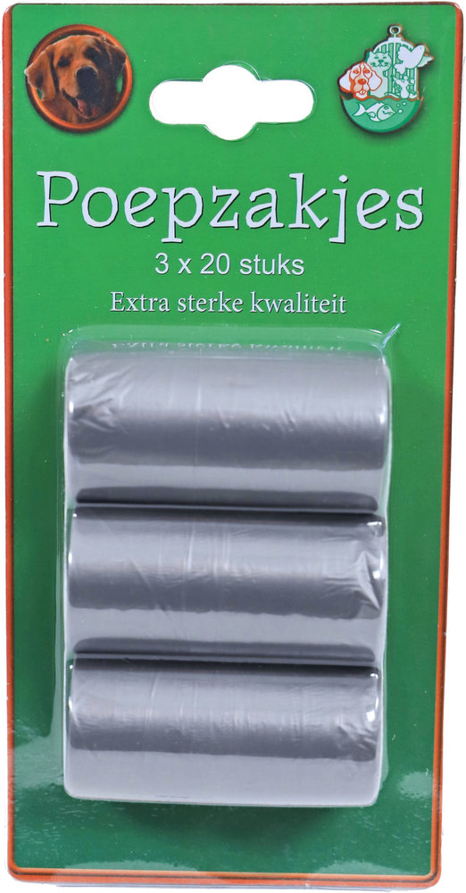 de Boon POEPZAKJES GRIJS INCL.3 ROLLEN