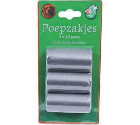 de Boon POEPZAKJES GRIJS INCL.3 ROLLEN de Boon POEPZAKJES GRIJS INCL.3 ROLLEN