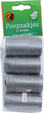 de Boon POEPZAKJES GRIJS INCL.8 ROLLEN