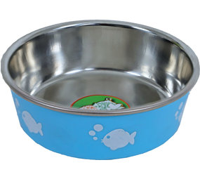 de Boon RVS EETBAK VIS 11CM LICHTBLAUW de Boon RVS EETBAK VIS 11CM LICHTBLAUW