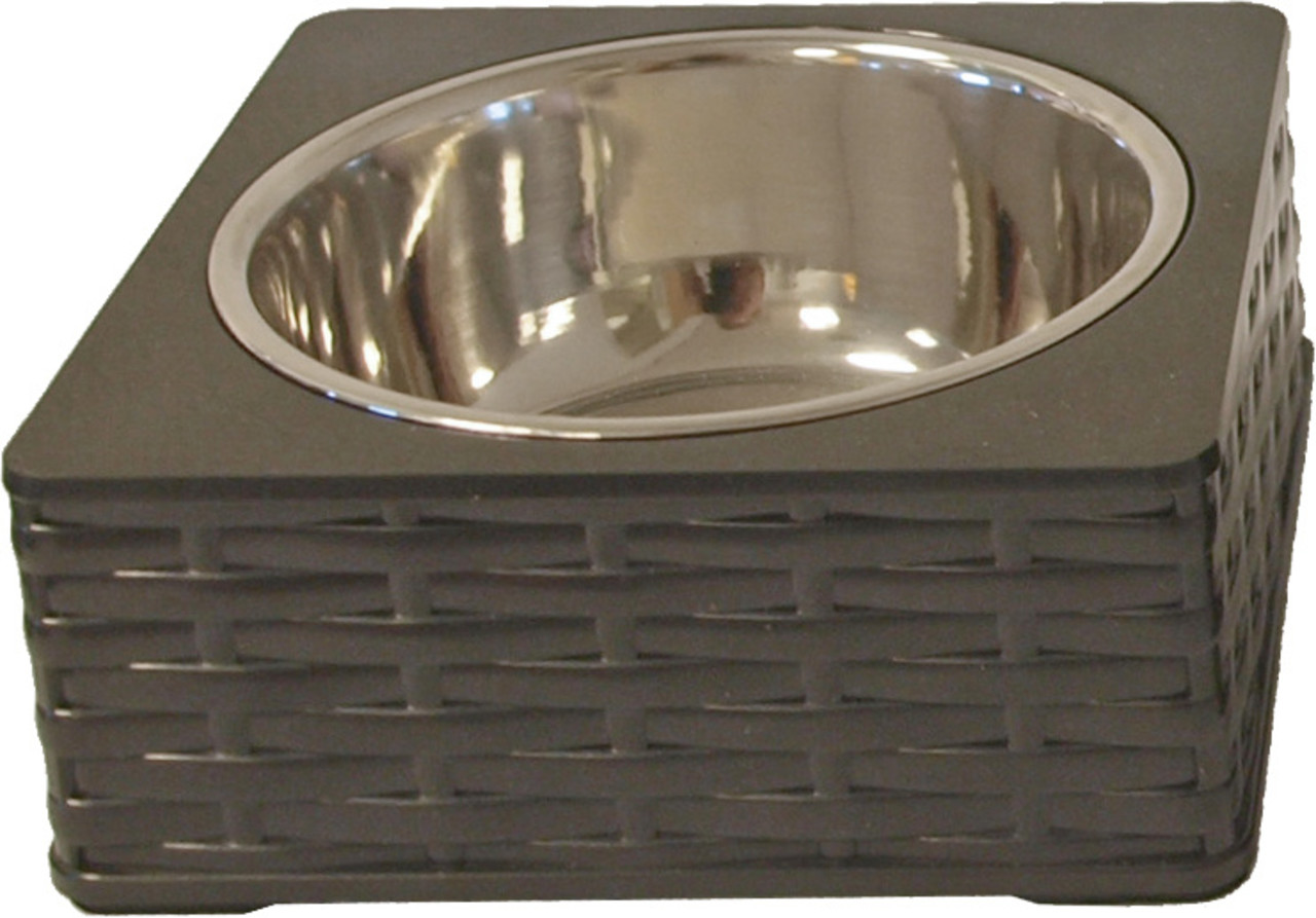 de Boon RVS EETBAK WICKER ZWART 15CM