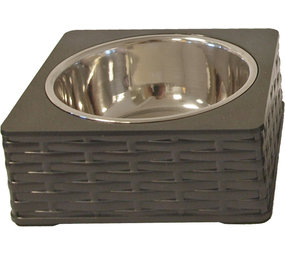 de Boon RVS EETBAK WICKER ZWART 15 CM