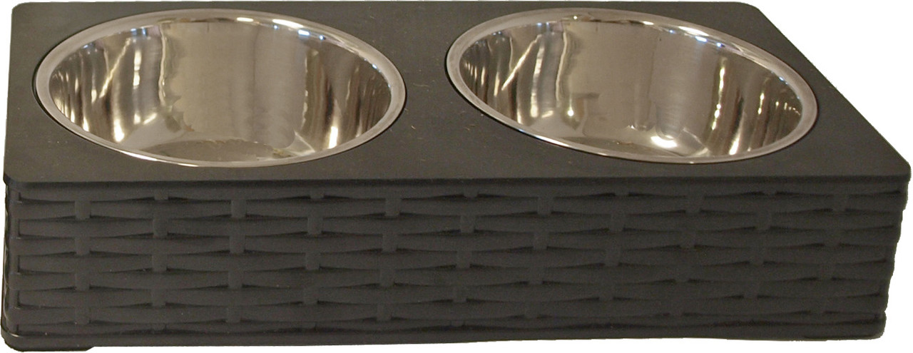 de Boon RVS EETBAK WICKER ZWART 30CM SET