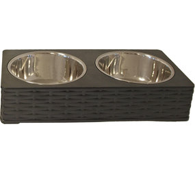 de Boon RVS EETBAK WICKER ZWART 30CM SET de Boon RVS EETBAK WICKER ZWART 30CM SET