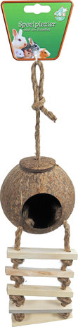 de Boon KNAAGDIERHUIS COCOSNOOT LADDER 30CM de Boon KNAAGDIERHUIS COCOSNOOT LADDER 30CM