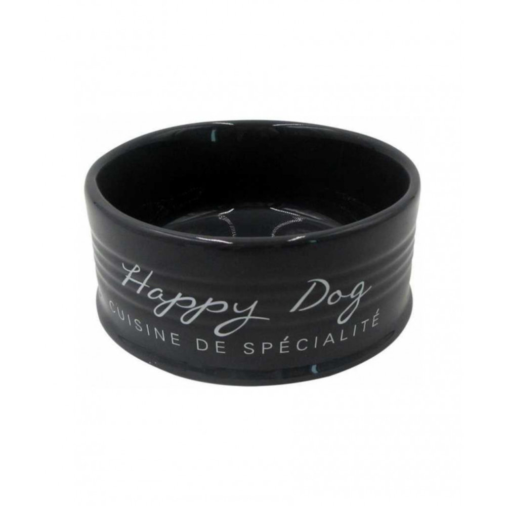 Duvo EETBAK STONE HAPPY DOG  ANTRACIET