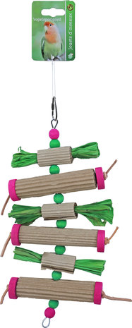 de Boon BAL HOUT MET TOFFEE EN KOKER KARTON 35CM de Boon BAL HOUT MET TOFFEE EN KOKER KARTON 35CM