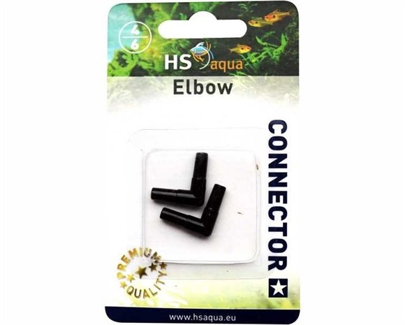 HS Aqua Producten | Alles voor een Gezond & Helder Aquarium HS AQUA BOCHT 4/6 MM 2 ST. ZWART