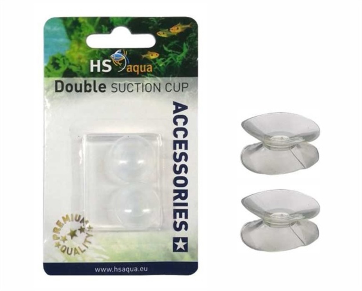 HS Aqua Producten | Alles voor een Gezond & Helder Aquarium HS AQUA DUBBELZUIGER 23 MM 2 ST. TRANSPARANT