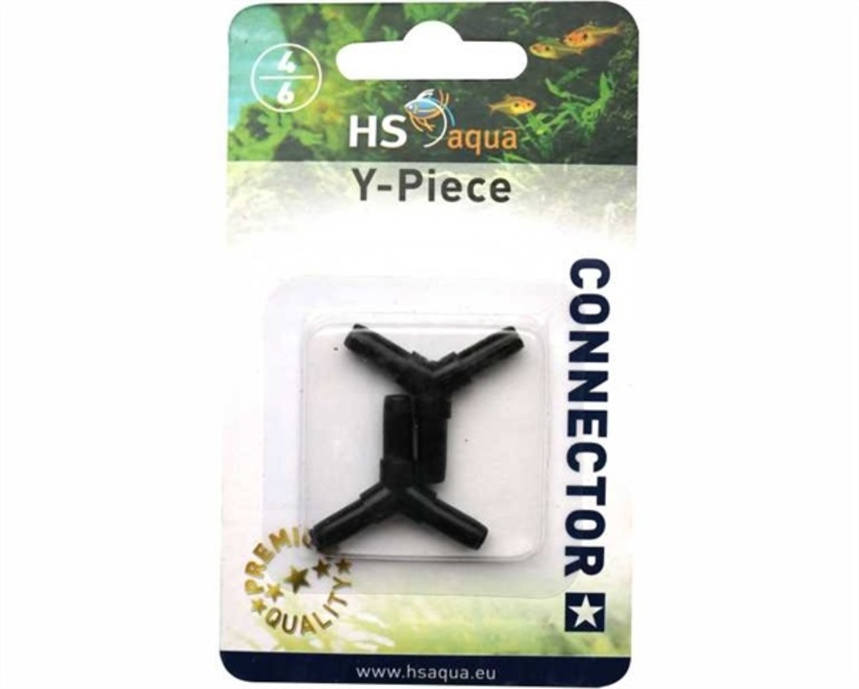 HS Aqua Producten | Alles voor een Gezond & Helder Aquarium HS AQUA Y-STUK 4-6 MM 2 ST. ZWART