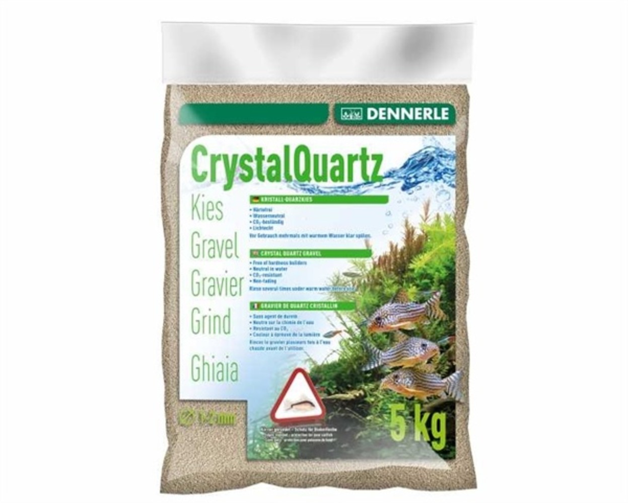 Dennerle DENNERLE CRYSTAL GRIND NATUURWIT 12MM 5KG Dennerle DENNERLE CRYSTAL GRIND NATUURWIT 12MM 5KG
