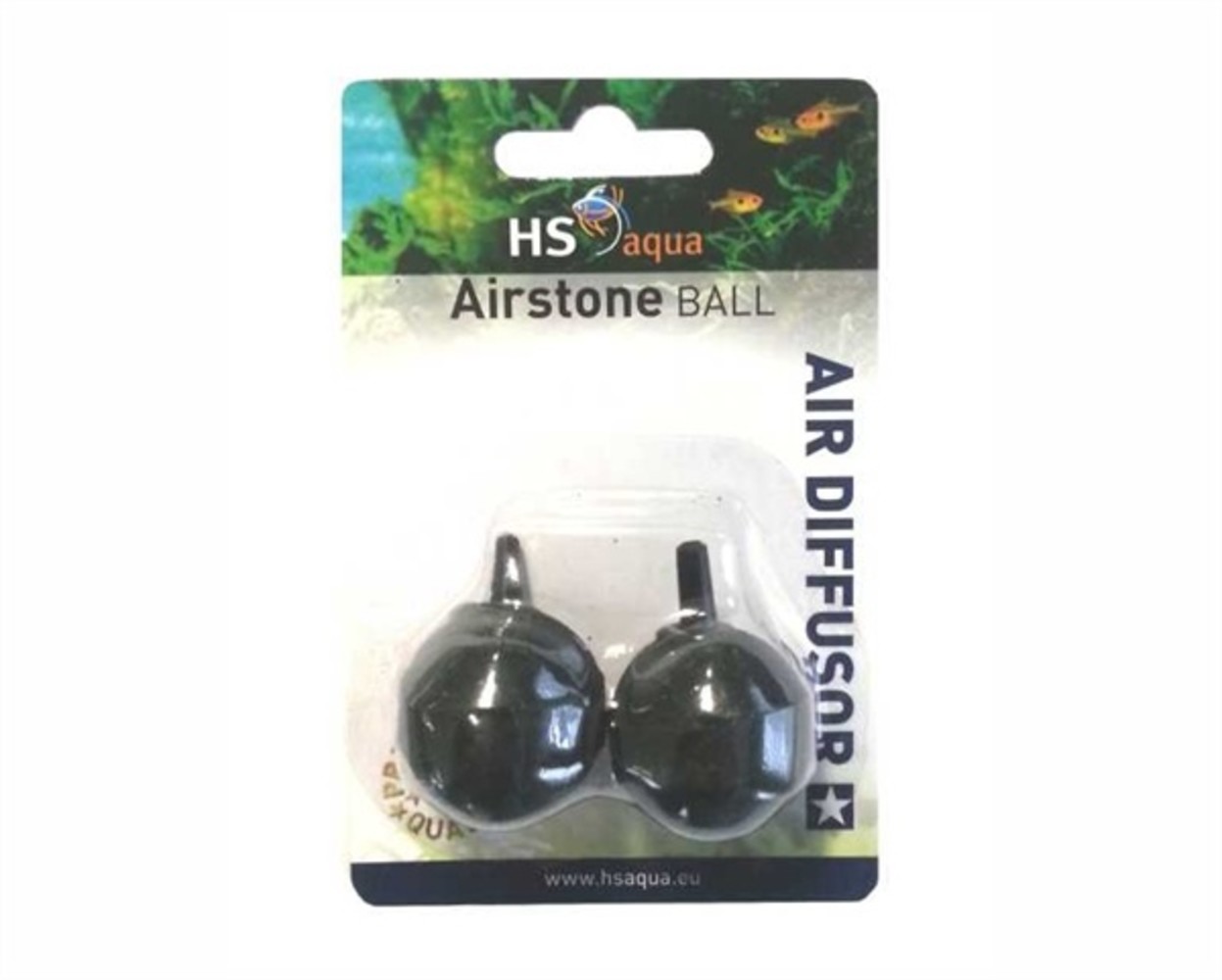 HS Aqua Producten | Alles voor een Gezond & Helder Aquarium HS AQUA LUCHTSTEEN BAL  20 MM ZWART 2 ST.BLISTE