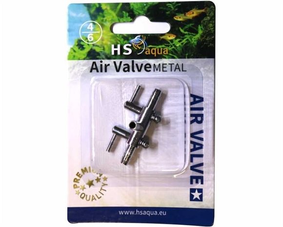 HS Aqua Producten | Alles voor een Gezond & Helder Aquarium HS AQUA 2WEG LUCHTKRAAN METAAL 4-6 MM