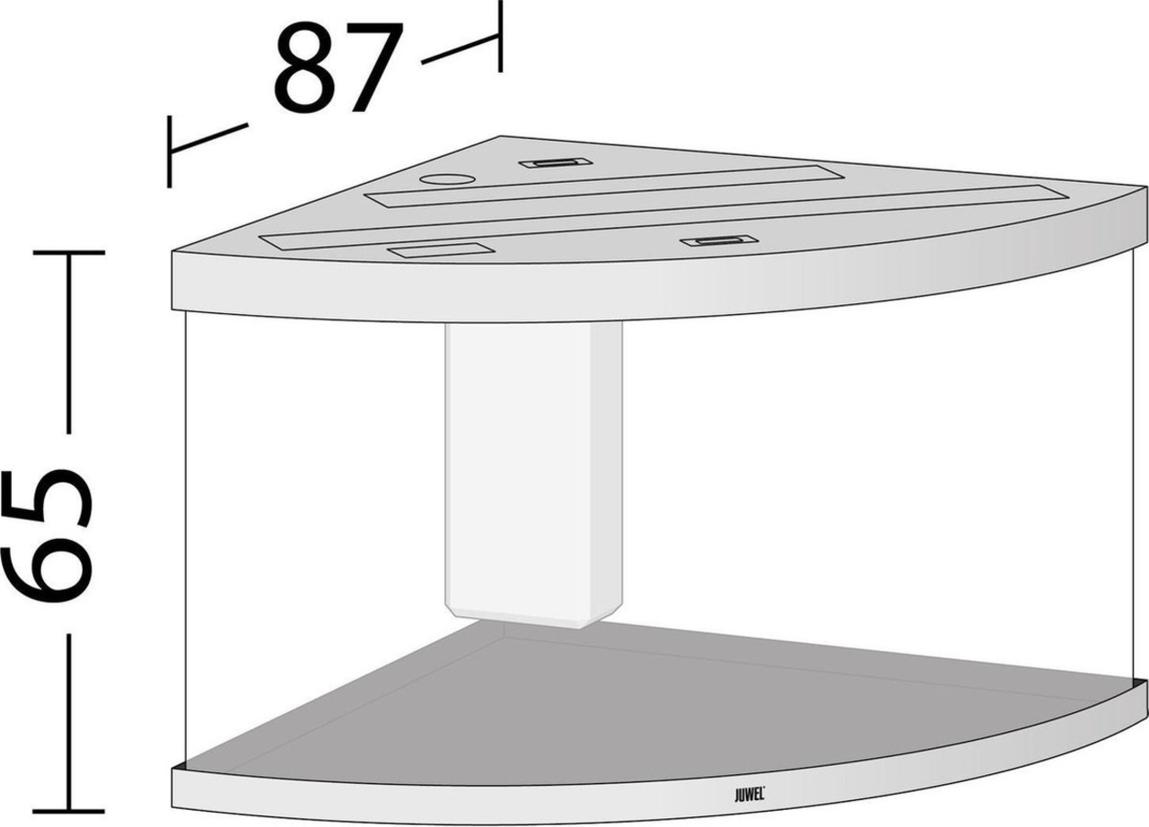 Juwel Juwel Aquarium Trigon 350 Led filter 123 x 87 x 65 cm