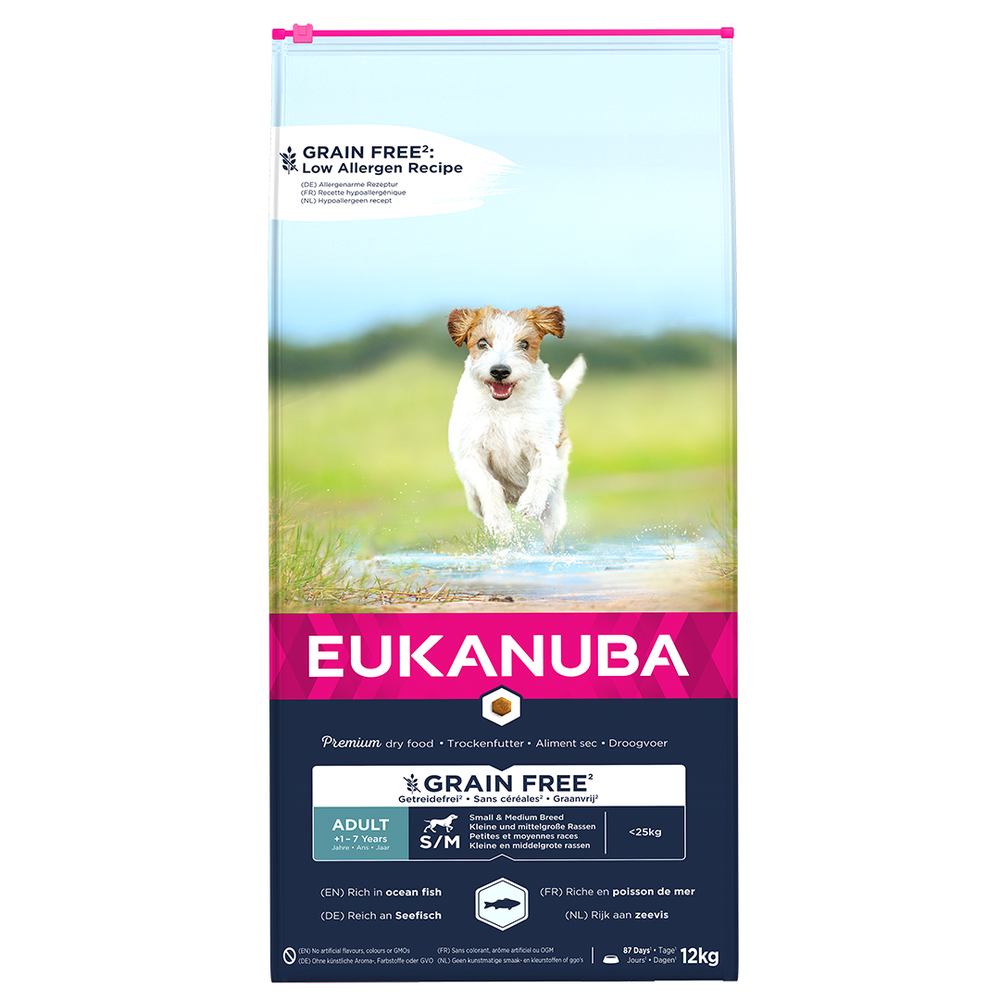 Eukanuba Eukanuba Dog Adult S/M Graanvrij Vis Eukanuba Eukanuba Dog Adult S/M Graanvrij Vis