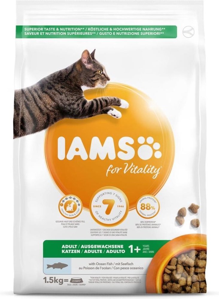 Iams Iams Cat Adult Ocean Fish 1.5kg Iams Iams Cat Adult Ocean Fish 1.5kg