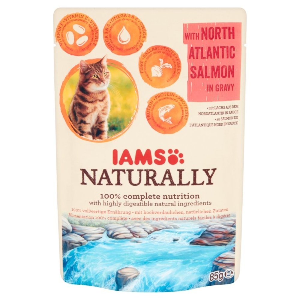 Iams IAMS Naturally Cat ADULT North ATL Salmon 85 GR Iams IAMS Naturally Cat ADULT North ATL Salmon 85 GR
