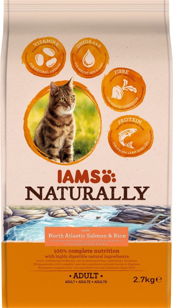 Iams Iams Naturally Cat Adult North Atl. Salmon RICE Iams Iams Naturally Cat Adult North Atl. Salmon RICE