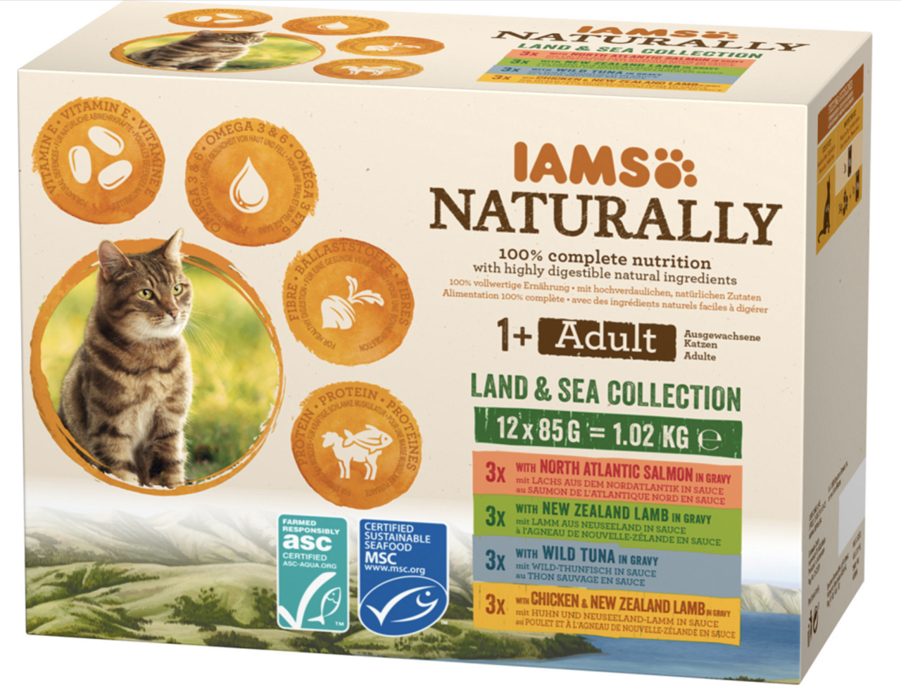 Iams Iams Naturally Cat Adult Land&sea Coll.mp 12x85