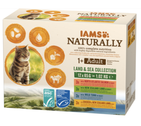 Iams Iams Naturally Cat Adult Land&sea Coll.mp 12x85 Iams Iams Naturally Cat Adult Land&sea Coll.mp 12x85