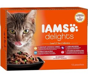 Iams Iams Delights Land&sea Collection 12st Gravy Iams Iams Delights Land&sea Collection 12st Gravy