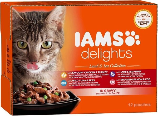 Iams Iams Delights Land&sea Collection 12st Gravy Iams Iams Delights Land&sea Collection 12st Gravy