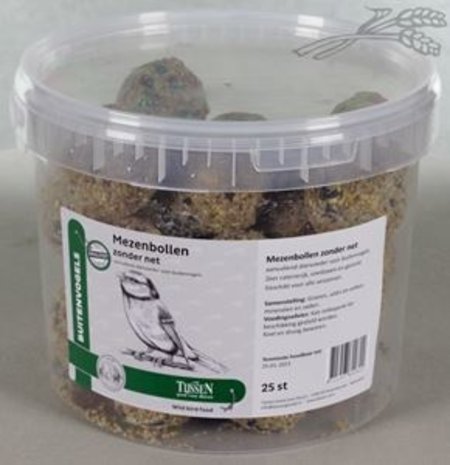 Tijssen Mezenbollen emmer 25 st zonder net Tijssen Mezenbollen emmer 25 st zonder net
