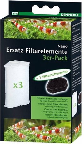 Dennerle Dennerle nano filterelement 3pack Dennerle Dennerle nano filterelement 3pack