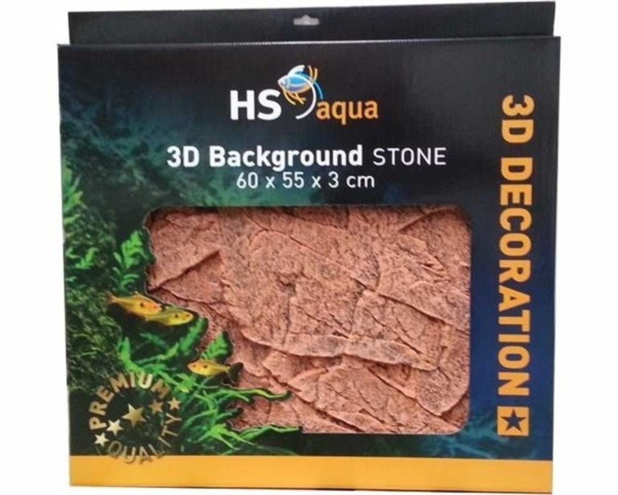 HS Aqua Producten | Alles voor een Gezond & Helder Aquarium Hs Achterwand 60x55x3cm Stone Brown