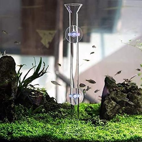 HS Aqua Producten | Alles voor een Gezond & Helder Aquarium HS AQUA GLAZEN VOEDERPLAAT  VOEDERBUIS 40 CM