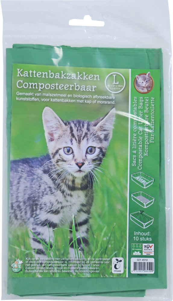 de Boon Kattenbakzak composteerbaar L 10 Stuks