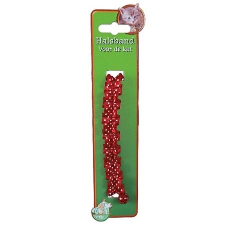 de Boon Kattenhalsband Nylon Ruche Stip de Boon Kattenhalsband Nylon Ruche Stip