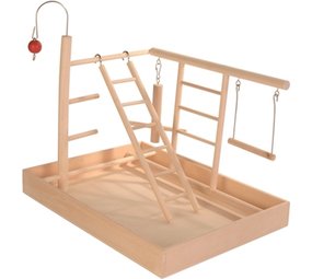 Trixie TRIXIE VOGELSPEELPLATEAU HOUT 35X26X25CM>