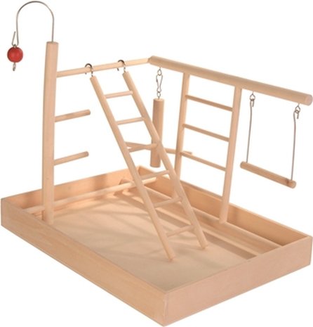 Trixie TRIXIE VOGELSPEELPLATEAU HOUT 35X26X25CM> Trixie TRIXIE VOGELSPEELPLATEAU HOUT 35X26X25CM>