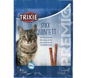 Trixie TRIXIE PREMIO STICK QUINTETT ZALMFOREL 5X5G Trixie TRIXIE PREMIO STICK QUINTETT ZALMFOREL 5X5G