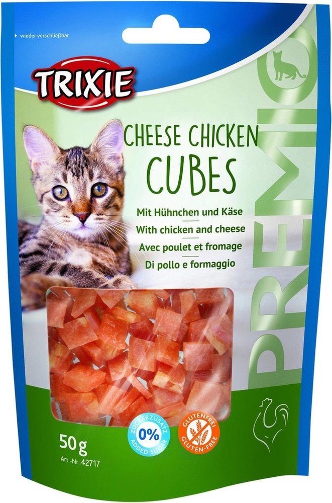 Trixie TRIXIE PREMIO CHEESE CHICKEN CUBES 50 GR Trixie TRIXIE PREMIO CHEESE CHICKEN CUBES 50 GR