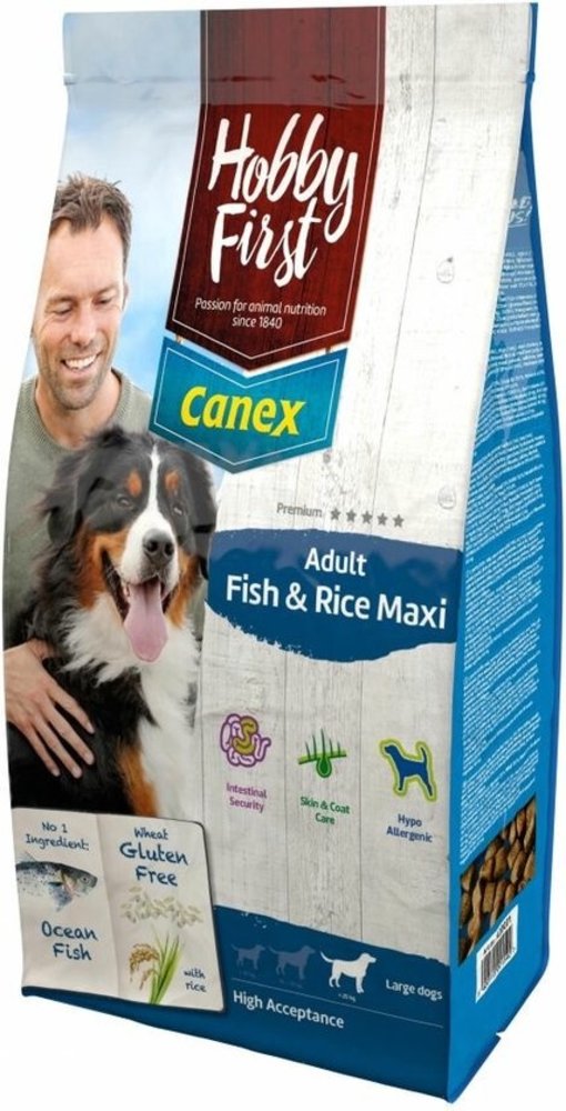 Hobby First Hobby First Canex Adult MAXI Fish Rice 12 KG Hobby First Hobby First Canex Adult MAXI Fish Rice 12 KG