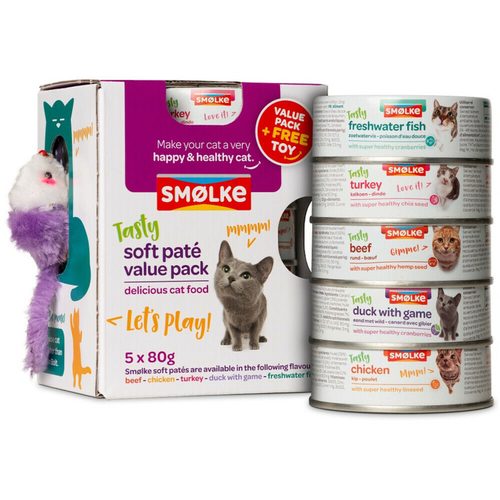 Smolke SMOLKE SOFT PATE ACTIEPACK 5X80GR Smolke SMOLKE SOFT PATE ACTIEPACK 5X80GR