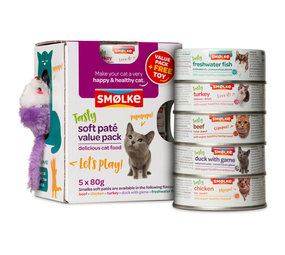 Smolke SMOLKE SOFT PATE ACTIEPACK 5X80GR Smolke SMOLKE SOFT PATE ACTIEPACK 5X80GR