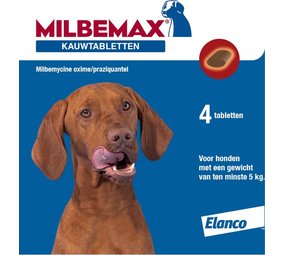 Emax Milbemax Kauwtablet Hond Vanaf 5kg Emax Milbemax Kauwtablet Hond Vanaf 5kg