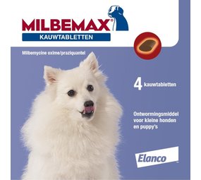 Emax Milbemax Kauwtablet Hond Klein & Puppy Emax Milbemax Kauwtablet Hond Klein & Puppy