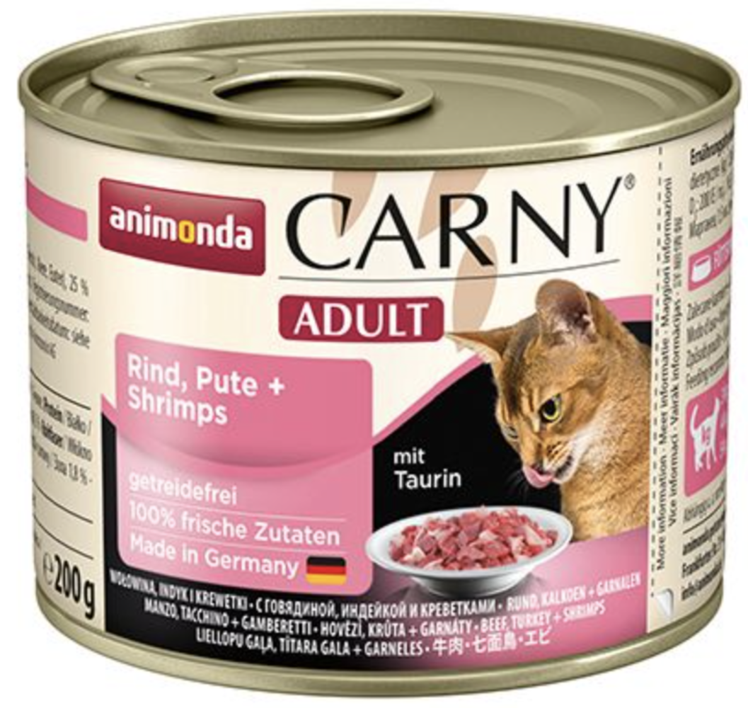 Animonda Carny Rund kalkoen garnalen 200gr Animonda Carny Rund kalkoen garnalen 200gr