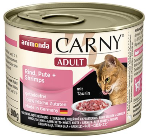Animonda Carny Rund kalkoen garnalen 200gr Animonda Carny Rund kalkoen garnalen 200gr