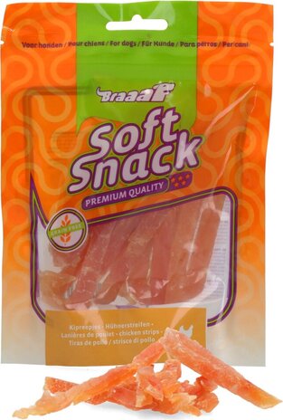 Braaaf hondensnacks BRAAAF CHICKEN STRIPS Braaaf hondensnacks BRAAAF CHICKEN STRIPS