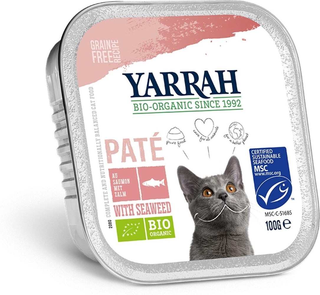 Yarrah Yarrah Kat Welln-pate Zalm Zeewier 100gr Yarrah Yarrah Kat Welln-pate Zalm Zeewier 100gr