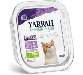 Yarrah Yarrah Kat Brokje Kip&kalkoen 100gr Yarrah Yarrah Kat Brokje Kip&kalkoen 100gr