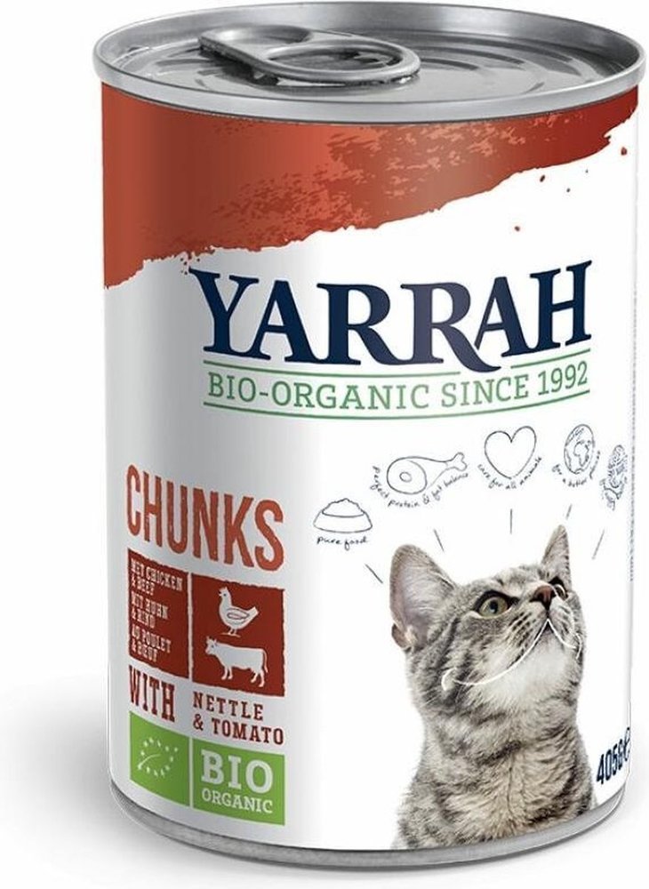 Yarrah Yarrah Kat Brokje In Saus Rund 405gr Yarrah Yarrah Kat Brokje In Saus Rund 405gr